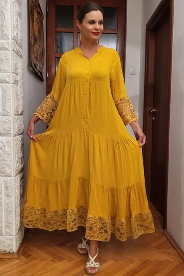 Haljine: Obim grudi 128cm
Duzina 135
Viskoza 100%
5300 — 7