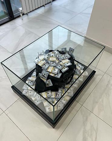 kompüter stol: Kvadrat masa, Açılmayan, Təkərsiz, Şüşə — 1