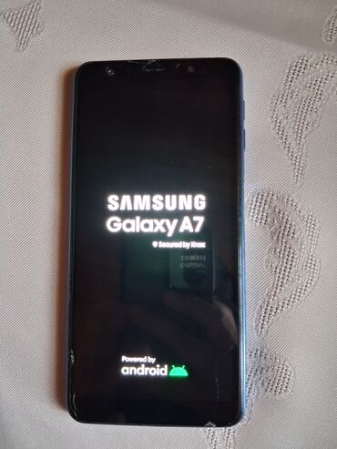 Samsung Galaxy A7 2018, 64 GB, rəng - Göy, İki sim kartlı