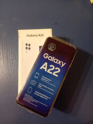 samsung 10a: Samsung Galaxy A22, 64 GB, rəng - Ağ, Barmaq izi