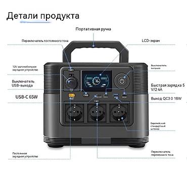 elektirik misar: Portativ Elektrik Stansiyası – 1200W, 1008Wh Güclü və səyyar enerji — 3