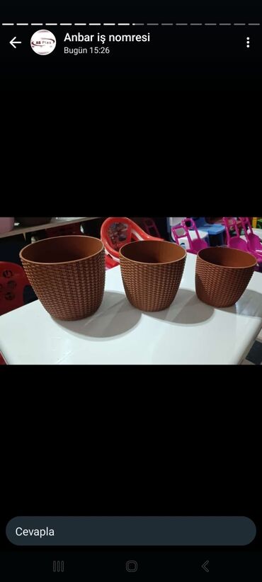 Bitkilər üçün dibçəklər: Dipçəklərin topdan və Pərakəndə satışı. Anbardan satış. Hansı formada — 20