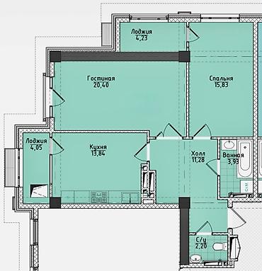 Продажа квартир: 2 комнаты, 79 м², Асанбай мкр Элитка, 13 этаж, Дизайнерский ремонт — 2