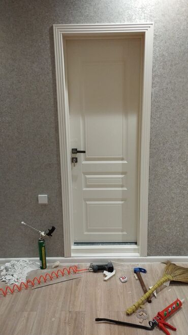 Otaq qapıları: Yeni Otaq qapısı Zamok və çərçivə ilə, Zəmanətli, Pulsuz quraşdırma, Rayonlara çatdırılma, Pulsuz çatdırılma — 15