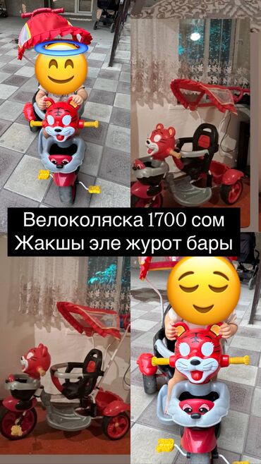 трёхколёсный велосипед: Балдар үчүн велосипед, 3 дөңгөлөктүү, 1 - 3 жаш, Кыз үчүн, Колдонулган