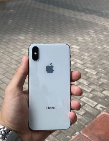 apple dubay: IPhone X, 64 ГБ, Белый, Беспроводная зарядка, Face ID