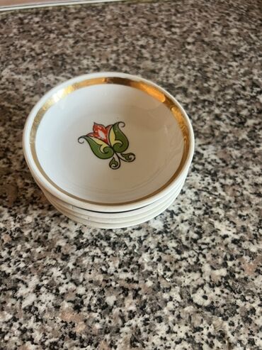 Kasalar: Kasalar, 6 ədədli dəst, rəng - Göy, Farfor, SSRİ — 22