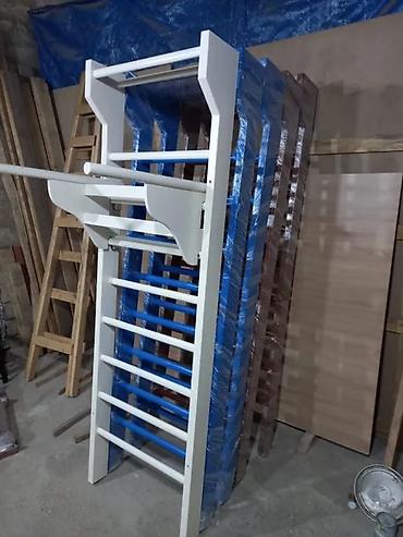 burus: İdman üçün taxta İsveç divarları (turnik-lestənka) - Material — 6
