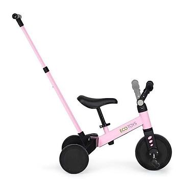 kolica za dete: ECOTOYS Tricikl 2u1 – roze (YM-BT-6PUSHPINK-250) Višenamenski dečiji — 1