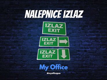 Biznis usluge: Nalepnice IZLAZ modularne,PVC folija! My Office