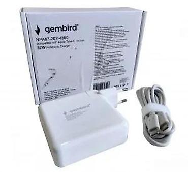 Adapteri i punjači za laptop: Gembird NPA87-202-4300 – USB‑C punjač za laptop, 87 W - Tip — 13