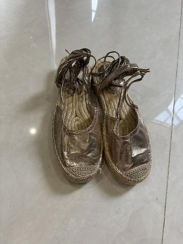 Qadın ayaqqabıları: Qızılı rəngli espadril ayaqqabı Stradivarius razmer 39/40 - Üst — 1