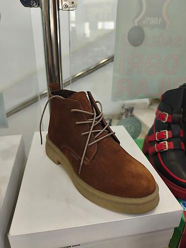 Ayaqqabılar: Kişi ayaqqabıları – müxtəlif modellər - Klassik tünd-qəhvəyi dəri — 28