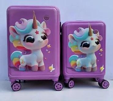 Rančevi, torbe i koferi: Dečji koferi – set 2 komada, motiv jednoroga - Tvrda školjka u — 19