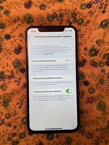 Apple iPhone: IPhone X, Б/у, 256 ГБ, Серебристый, Чехол, 100 % — 12