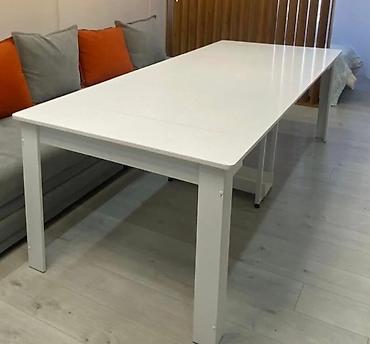 sofa: Комплект мебели для гостиной/столовой в современном стиле (белый цвет — 1