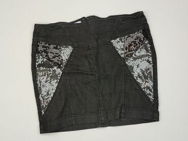 spódnice czarne zamszowa: Skirt, S (EU 36), condition - Very good