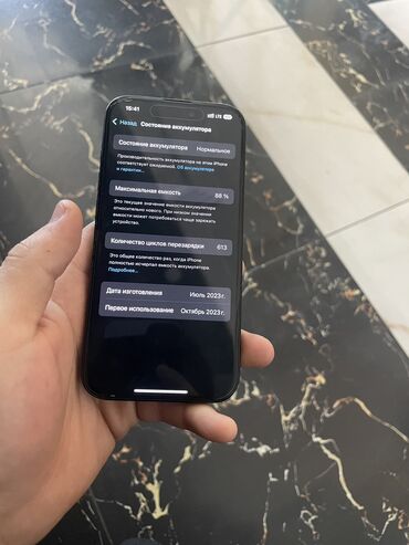 Apple iPhone: IPhone 15 Pro, Б/у, 256 ГБ, Чехол, 88 %