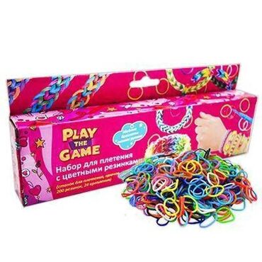aksesuarlar: Набор для плетения браслетовколец с разноцветными резинками. С этим