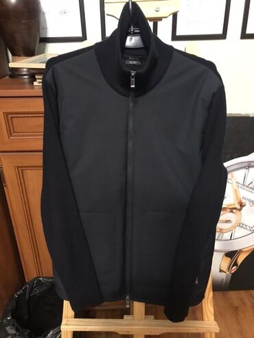 мужское пальто черное: Эркектердин курткасы, L (EU 40), Massimo Dutti, Жаңы, түсү - Кара, Өзү алып кетүү