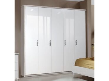 Спальные гарнитуры: Спальный гарнитур, Двуспальная кровать, МДФ, цвет - Белый — 4