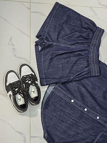 Костюмы с шортами: Джинсовый комплект: рубашка с коротким рукавом + шорты 😍😍😍 стильная — 2