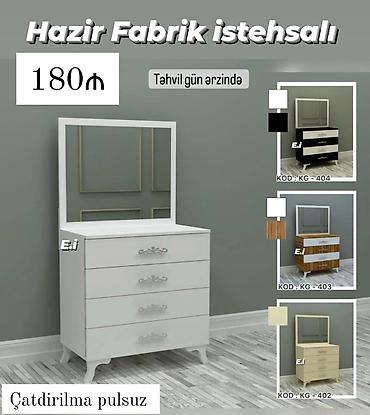 tut: Mebel dəsti – güzgülü komod (fabrik istehsalı) - Model kodları — 1