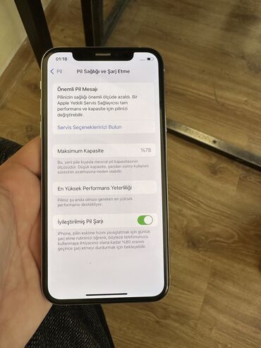 samsung omnia ii: IPhone Xs, 64 GB, Gümüşü, Face ID