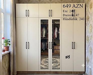 Mebel – 6 qapılı şkaf (güzgülü) - Qiymət: 649 AZN - Ölçülər: Eni 240 lalafo.az -da Mebel – 6 qapılı şkaf (güzgülü) - Qiymət: 649 AZN - Ölçülər: Eni 240
