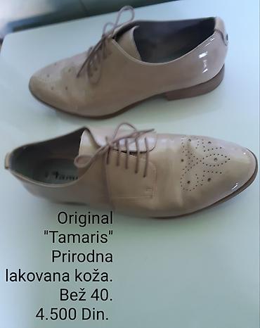 Oksfordice: Original Tamaris ženske oksford cipele - Materijal: prirodna lakovana — 2