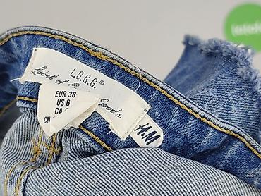 dżins tekst: H&M L.O.G.G., Szorty damskie, rozmiar S — 5