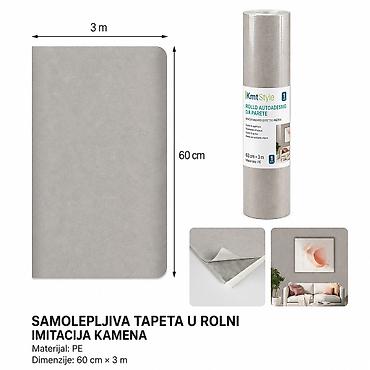 farba za zid sa sljokicama: KMT Sjajna zidna folija sa mermernim dezenom, rolna 3210136 - Brend — 1