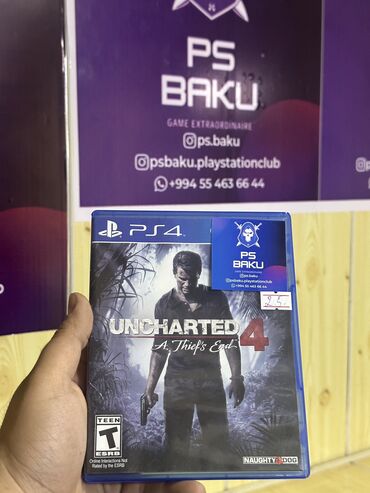 ps 5 oyunları: Uncharted 4: A Thief's End, Macəra, İşlənmiş Disk, PS4 (Sony Playstation 4), Ödənişli çatdırılma, Ünvandan götürmə