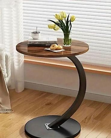 komode 120cm: Moderan pomoćni sto sa okrugnom pločom i S-lučnim postoljem - Dizajn — 1