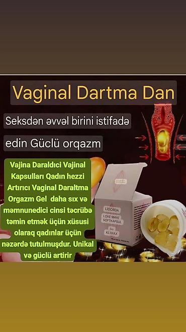 seksi az: Məhsul: Vaginal Dartma Dan – “LIDORDA Love Maye Softkapsul” Təsvir: - — 1