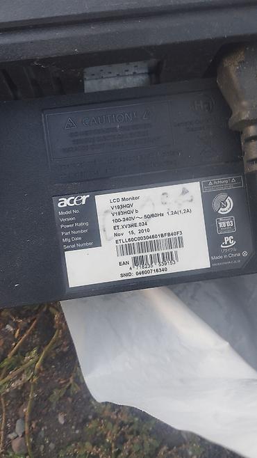принтер 1018: Монитор, Acer, Б/у, 18" - 19" — 2