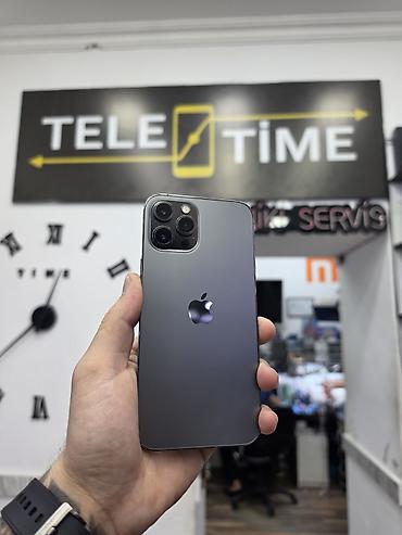 iphone es5: IPhone 12 Pro Max, 128 GB, Space Gray, Zəmanət, Simsiz şarj, Face ID — 1