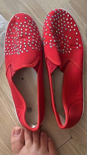 ucuz usaq geyimleri: 2 cüt uşaq ayaqqabısı dəsti - Qırmızı slip-on parça ayaqqabılar: üst — 1