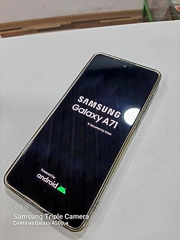 samsung galaxy a71 ekran: Samsung Galaxy A71, 128 GB, rəng - Qara, Barmaq izi — 1