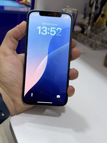 apple x ikinci el: IPhone 12, 64 ГБ, Синий, Face ID