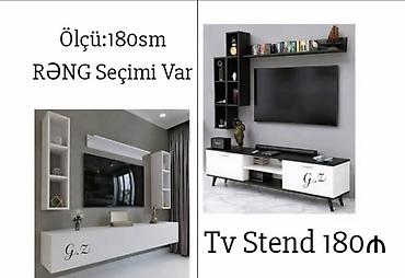 dəmir carpayı: TV stend və yataq dəsti TV stend - Ölçü: 180 sm - Rəng seçimi var - — 2