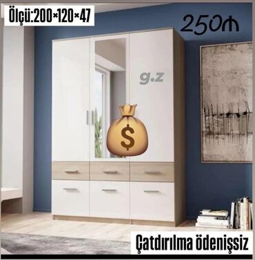 шкафчики на балконе: Yeni, Düz dolab, Qarderob, paltar dolabı