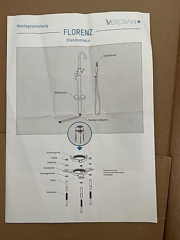 vannalar: Florenz Standarmatür – xrom - Birləşdirilmiş duş və vanna üçün — 5