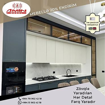 Mətbəx mebeli: 🛋️AMİN MEBEL MƏTBƏX MEBELİ ➡️İstənilən Rəng ➡️İstənilən Ölçü — 13