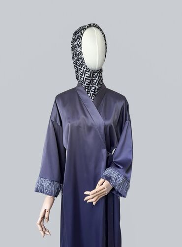 прокат национальных платьев бишкек: Повседневное платье, Made in KG, Шелк, На запах, L (EU 40)
