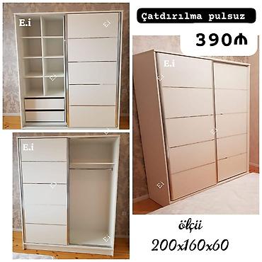 divar skaflari: Yeni, 2 qapılı, Siyirməli, Ağ, Kupe, Düz dolab — 1