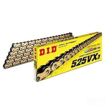 španer: D.I.D Pro Street 525VX3 motociklistički lanac – GOLD - Proizvođač — 1