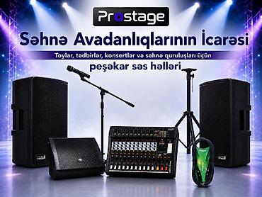 Səhnə avadanlıqlarının icarəsi — toy, tədbir, konsert və müxtəlif