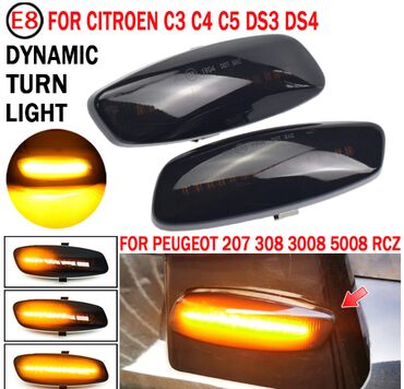 Auto delovi: Dynamic migavci Citroen C3 C4 C5 DS3 DS4 Peugeot 2 Staklo - boja crna — 3