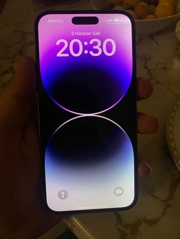 iphone 14 pro max qiymeti 256gb: IPhone 14 Pro Max, Deep Purple, Face ID